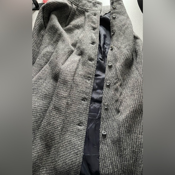 Michel Rene Gray Wool Side Button Skirt Size 38 - Picture 7 of 10